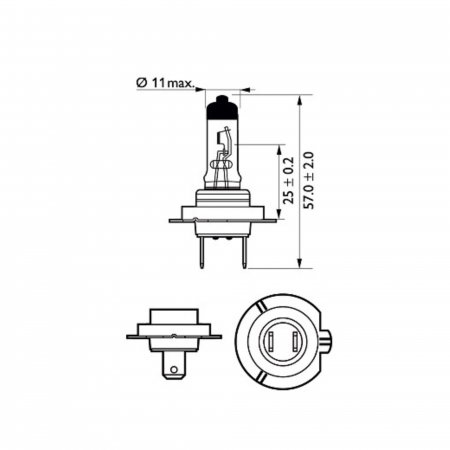 Set 2 Becuri Far H7 55W 12V Racing Vision GT200 Philips [2]