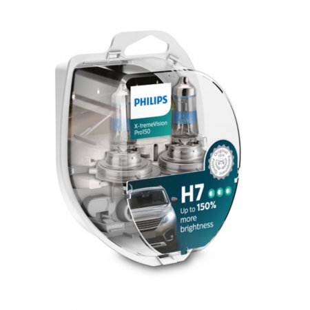 Electrica si Electronice Auto - Set 2 Becuri Far H7 55W 12V X-treme Vision Pro150 Philips