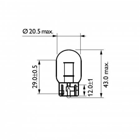 Set 2 Becuri Fara Soclu 12 V WY21W WX3X16D Philips [2]