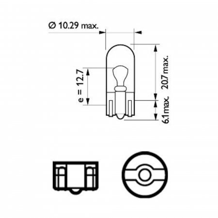 Set 2 Becuri Fara Soclu W5W 12V Philips (Blister) X-Treme Vision Pro150 [2]