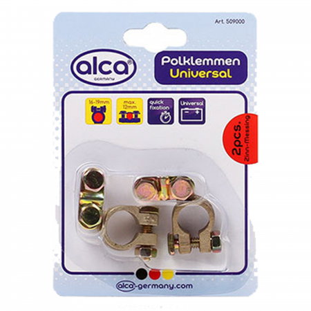 Electrica si Electronice Auto - Set 2 Borne Baterie Auto din Alamă, pentru Cablu de max. 12 mm