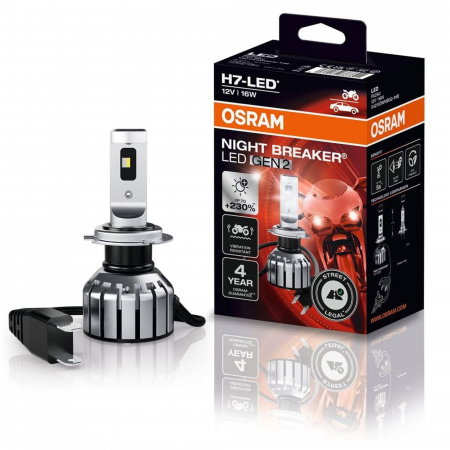 LED Omologat RAR - Bec LED Moto OSRAM Night Breaker H7-LED Gen 2, 12V, 16W –  Street Legal