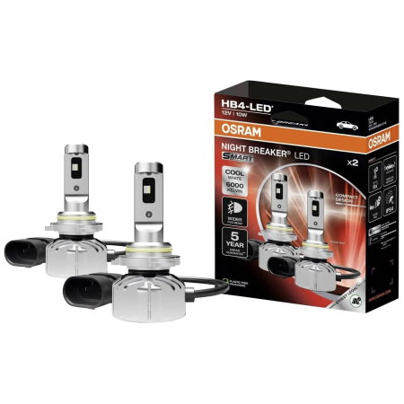 LED Omologat RAR - Set 2 LED-uri HB4 OSRAM NIGHT BREAKER LED SMART - Street Legal, Omologare RAR, 6000K