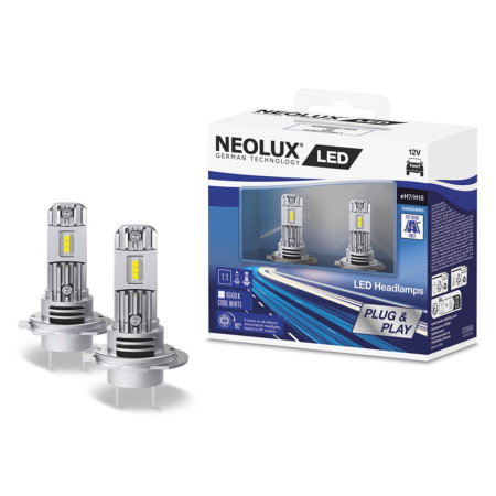 LED - Set 2 LED-uri Auto H7 Neolux - 6000 K (Alb Rece), 12V/12W