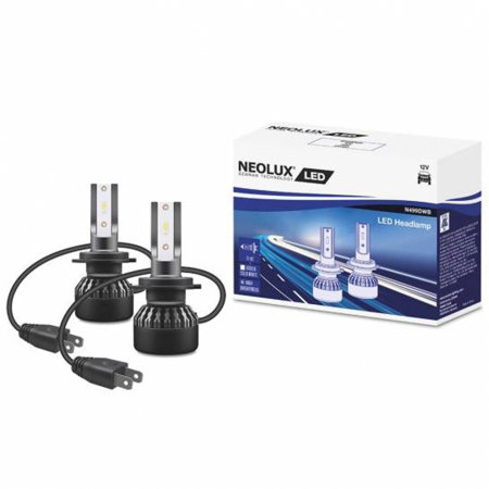 LED - Set 2 LED-uri Auto H7 Neolux - 6000 K (Alb Rece), 12V/18W