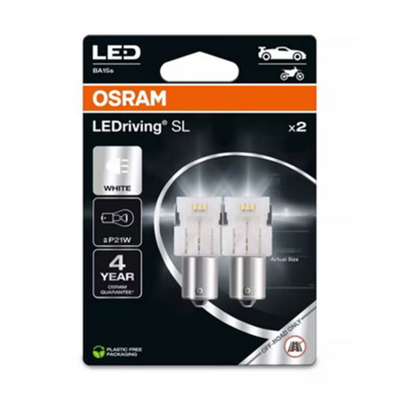 Set 2 Becuri LED OSRAM LEDriving SL P21W (7506DWP) – 6000K Cool White, 12V
