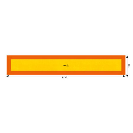 Branduri - Placă Reflectorizantă Hico Galben/Roșu Fluorescent 1130x196 mm