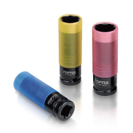 Set 3 tubulare impact cu protectie pentru jante 17,19,21 mm [1]