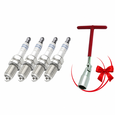 Echipamente Service - Pachet Promoțional pentru Kia Cee'd 2.0: Set 4 Bujii Bosch + Cheie de 16 mm (CADOU)