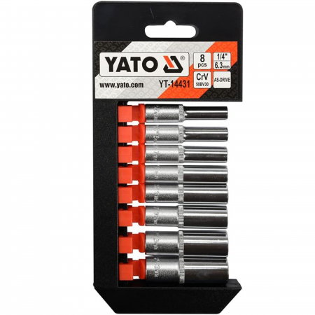 Chei si Truse Chei - Set 8 chei tubulare lungi Yato 1/4 6.3 mm
