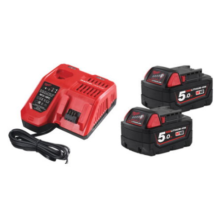 Reparatii si Echipamente Auto - Set acumulatori Li-Ion de 18V, model M18 NRG-502 Milwaukee