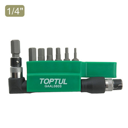 Surubelnite, biti si adaptori (Scule si echipamente service) - Set bit 1/4 tip Hexgon cu maner