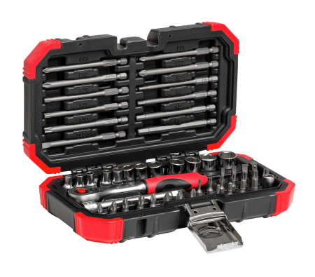 Set biti 1/4 cu clichet reversibil 51 piese, [1]
