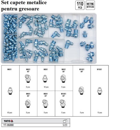 Materom - Set capete metalice pentru gresoare