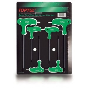 Surubelnite, biti si adaptori (Scule si echipamente service) - Set chei hexagoane cu maner 2-6 mm (6 piese)