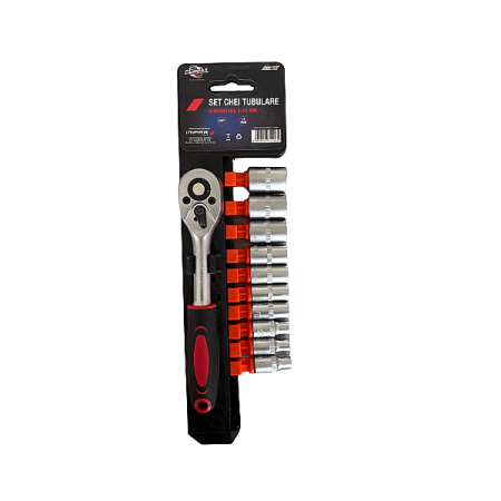 Truse scule si seturi (Scule si echipamente service) - Set chei tubulare 4-13mm cu clichet 1/4" Carmax