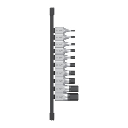 Tubulara cu bit hexagonal (Tubulare, biti si accesorii) - Set chei tubulare cu bit Hex cu patrat 1/2", sistem metric, 10buc