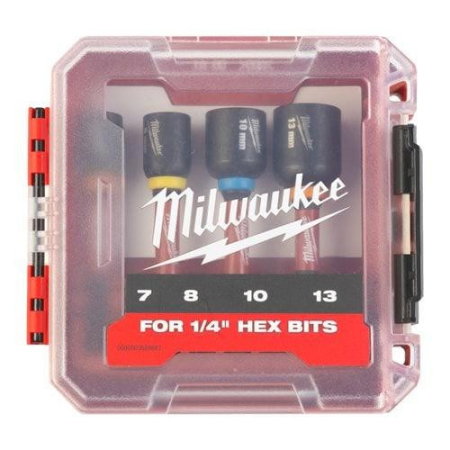 Scule de impact (Scule si echipamente service) - Set de 4 chei magnetice tubulare ShW, Milwaukee