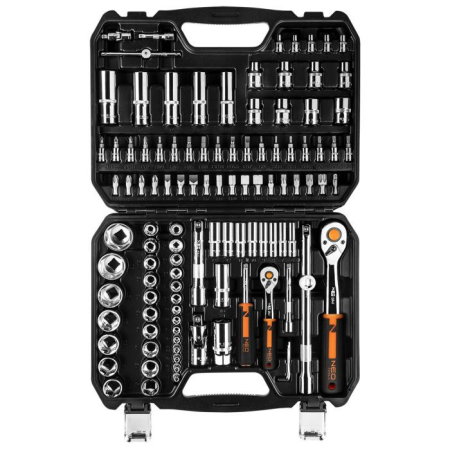 Set de chei 1/4", 1/2", 110 de piese, CrV [1]