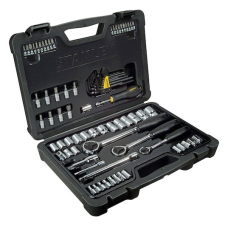 Truse scule si seturi (Scule si echipamente service) - Set de chei tubulare STANLEYr de 1/4 in., 3/8 in. 1/2 in., 80 buc.