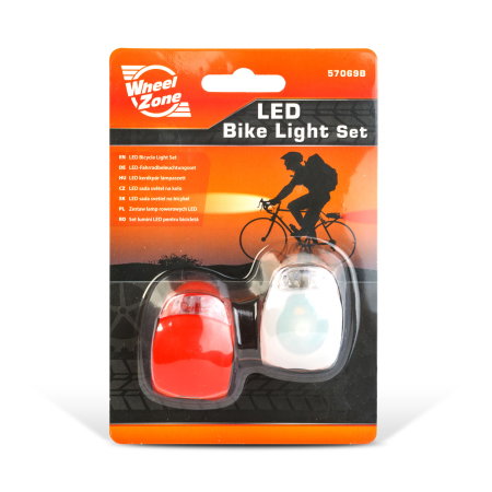 Set lumini LED bicicletă (Față Alb + Spate Roșu) - TPE rezistent la apă, 3 moduri [3]