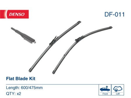 Turisme (Stergatoare) - Set Lamela stergator Denso Flat 600/475 mm