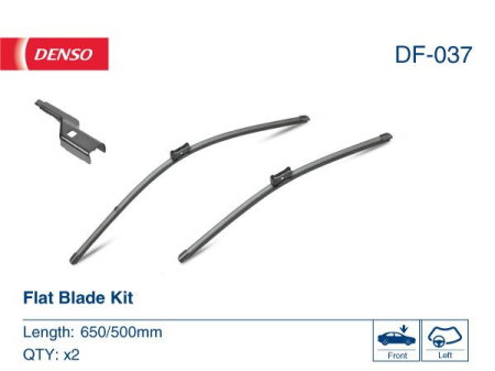 Turisme (Stergatoare) - Set Lamela stergator Denso Flat 650/500 mm