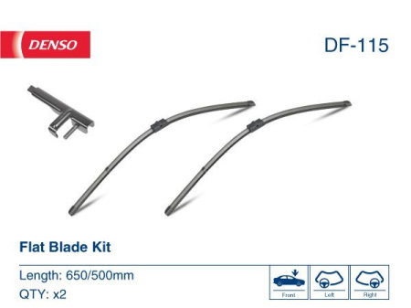 Turisme (Stergatoare) - Set Lamela stergator Denso Flat 650/500 mm