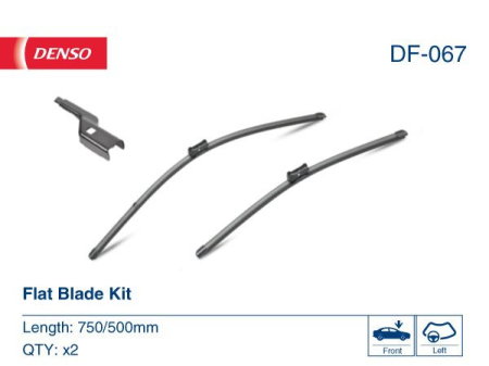 Turisme (Stergatoare) - Set Lamela stergator Denso Flat 750/500 mm