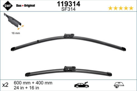 Turisme (Stergatoare) - Set lamela stergator SWF Wiper FB OE LHD 600/400 mm