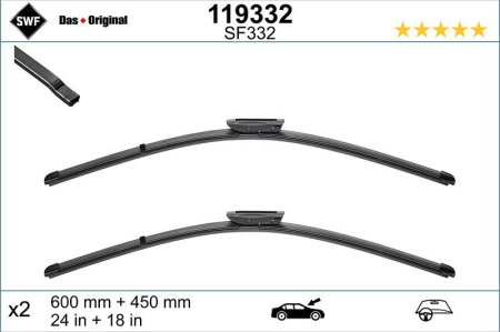 Turisme (Stergatoare) - Set lamela stergator SWF Wiper FB OE LHD 600/450 mm