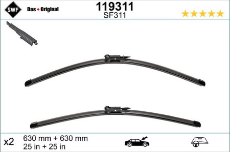 Turisme (Stergatoare) - Set lamela stergator SWF Wiper FB OE LHD 630/630 mm