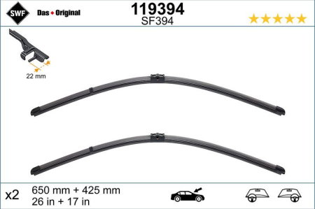 Turisme (Stergatoare) - Set lamela stergator SWF Wiper FB OE LHD 650/425 mm