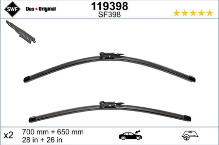Turisme (Stergatoare) - Set lamela stergator SWF Wiper FB OE LHD 700/650 mm