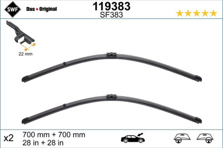 Turisme (Stergatoare) - Set lamela stergator SWF Wiper FB OE LHD 700/700 mm
