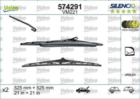 Turisme (Stergatoare) - Set lamela stergator Valeo Silencio 525/525 mm