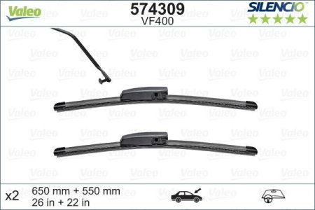 Turisme (Stergatoare) - Set lamela stergator Valeo Silencio FlatBlade OE 650/550 mm