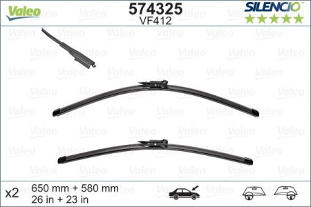 Turisme (Stergatoare) - Set lamela stergator Valeo Silencio FlatBlade OE 650/580 mm