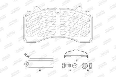 Franare Jurid Camioane (Accesorii camioane) - Set placute frana fata Jurid