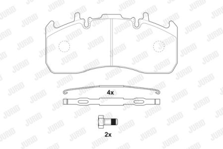 Franare Jurid Camioane (Accesorii camioane) - Set placute frana spate Jurid