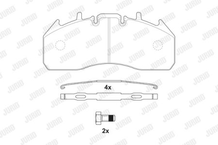 Franare Jurid Camioane (Accesorii camioane) - Set placute frana spate Jurid