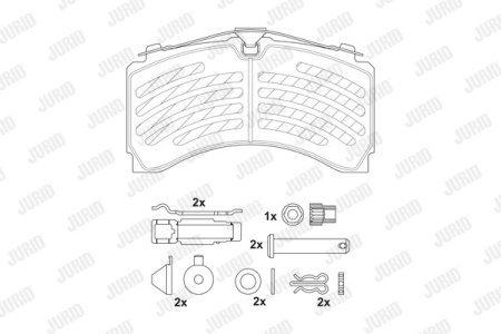 Franare Jurid Camioane (Accesorii camioane) - Set placute frana spate Jurid