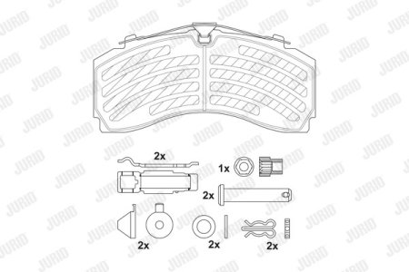Franare Jurid Camioane (Accesorii camioane) - Set placute frana spate Jurid