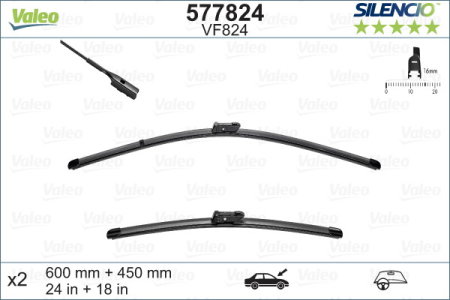 Turisme (Stergatoare) - Set stergator Valeo Silencio Flat