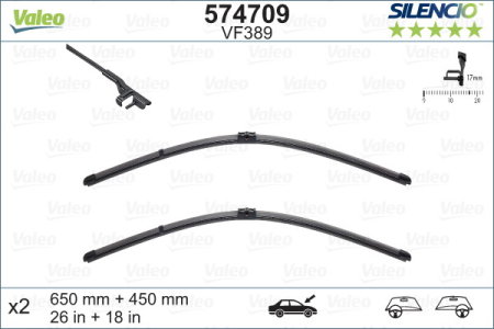 Turisme (Stergatoare) - Set stergator Valeo Silencio Flat