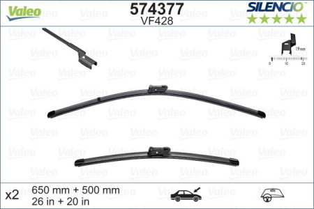 Turisme (Stergatoare) - Set stergator Valeo Silencio Flat