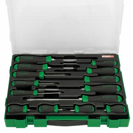 Surubelnite, biti si adaptori (Scule si echipamente service) - Set surubelnite 14 piese drepte+cruce