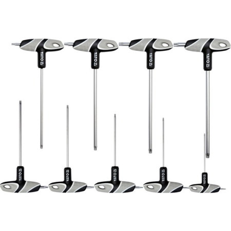 Surubelnite, biti si adaptori (Scule si echipamente service) - Set torx maner tip "T", 9 piese