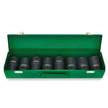 Scule de impact (Scule si echipamente service) - Set tubulare impact 1" 6 caneluri 8 piese