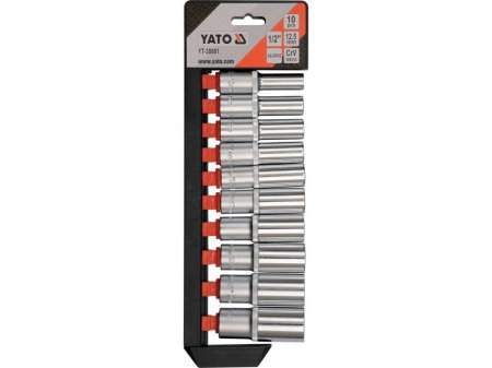 Truse scule si seturi (Scule si echipamente service) - SET TUBULARE LUNGI 10 PIESE, 1/2", CR-V